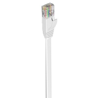 POLYWELL 寶利威爾 1Gbps RJ45 CAT6扁線 高速網路線 PW15-W59-A106, 5m, 白色, 1條
