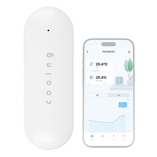 쿠잉전자 스마트 온습도 센서, 화이트, 1개