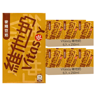 Vitasoy 維他奶 麥精豆奶, 250ml, 12入