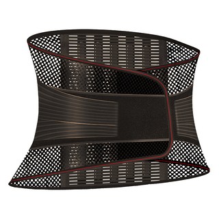 TRUSTO 薄款透氣網眼護腰 五根鋼版支撐護腰 黑色, L, 1個
