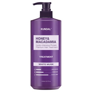 KUNDAL 昆黛爾 蜂蜜澳洲堅果保濕護髮乳 白麝香, 1058ml, 1瓶