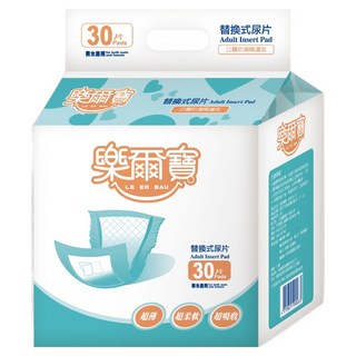 樂爾寶 替換式尿片 成人insert Pad, 立體防漏隔邊型, 男女適用, 30片, 22 x 52cm, 1包