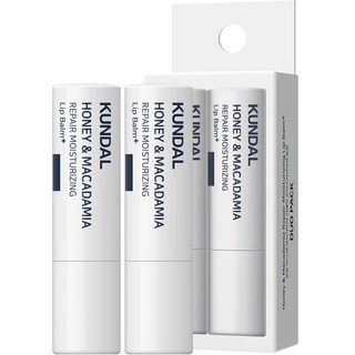 KUNDAL 昆黛爾 蜂蜜澳洲堅果護唇膏, 無色, 3.6g, 2支