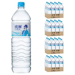 金車 波爾 天然水, 1.5L, 48瓶