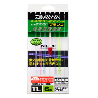 仕掛 KAITEKI IKA SHIKAKE MIRROR 11S REFLECT SS 6 TYPE F RED WHITE, 1組, 6本