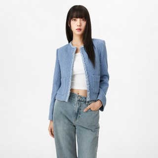 MIXXO 女性異材質圓領夾克