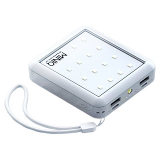 MINIQ 自帶四線行動電源/露營燈 10000mAh LED手電筒, CG10000CA-FL, 白色