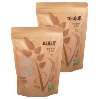 파파루 간편레시피 유기농 쌀가루 현미 중간입자 이유식 중기, 400g, 2개