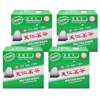 天仁茗茶 鮮綠茶經濟包 天然健康人情味, 2g, 100包, 4盒