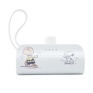 miWORKS 米沃 iCute 隨身行動電源 史努比款 5000mAh Type-C, SNPPB2312-07-T, 白色
