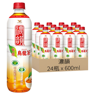 濃韻 烏龍茶 無糖, 600ml, 24瓶