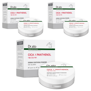 Dr.ato 嬰兒德瑪舒緩爽身粉, 20g, 3個