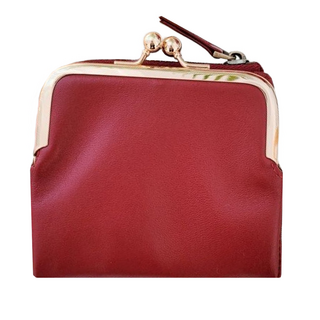 真皮羊皮9卡位女士2折皮夾錢包口金包女短夾 LH937 100g