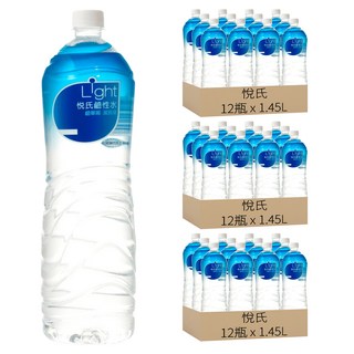 悅氏 Light鹼性水, 1.45L, 36瓶