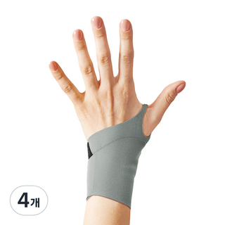 아리프 나노핏 손목 보호대, 4개, 모던 그레이