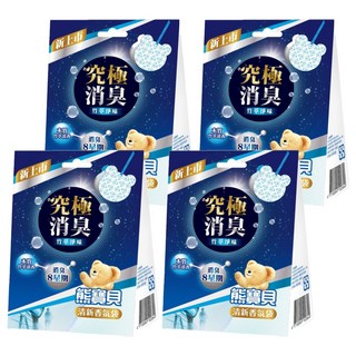 熊寶貝 衣物香氛袋 3入, 究極消臭 竹萃淨味, 消臭8星期, 21g, 4盒