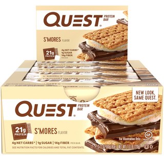 QUEST NUTRITION 蛋白棒 巧克力棉花糖夾心餅口味, 720g, 1盒