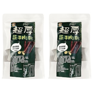 太禓食品 超厚筷子肉乾, 泰式檸檬, 160g, 2包