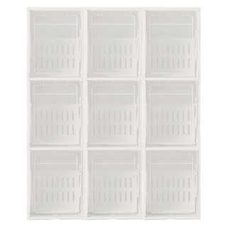 dayneeds 日需百備 極致白三層立式鞋盒 3組, 白色, 3層