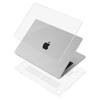 Oppent MacBook 2021 Pro 14 英寸 M1 A2442 透明保護殼 + 鑰匙皮 + 防塵塞 顏色隨機, 透明, 1組