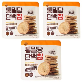 DASHIN 全麥蛋白餅 大蒜奶油口味, 3個, 45g