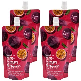 sugarlolo 蒟蒻果凍飲 百香果口味, 150g, 4包