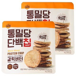 DASHIN 全麥蛋白餅 大蒜奶油口味, 2個, 45g