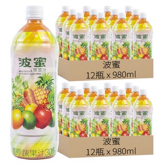 波蜜 果菜汁, 980ml, 24瓶