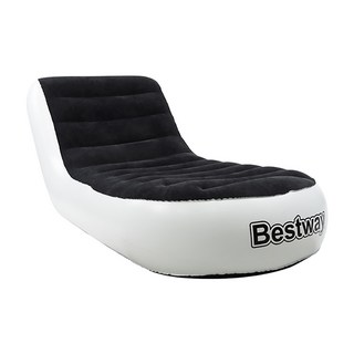 Bestway 戶外露營充氣沙發, 柔軟舒適, 坐躺兩用, 耐磨材質, 抗衝擊, 加高防潮, 165 x 84 x 76cm, black and white