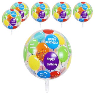 22吋4D生日波波球, 彩色氣球, 6個
