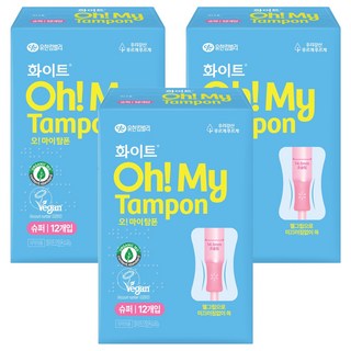 화이트 오 마이 탐폰, 슈퍼, 12개입, 3개