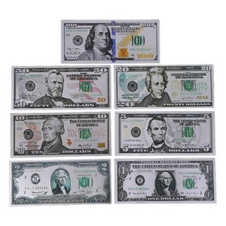 生活滿等級美華銀箔紀念鈔幸運鈔票 7種組, 混色