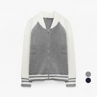 MIXXO 女款拼色拉鍊開襟外套