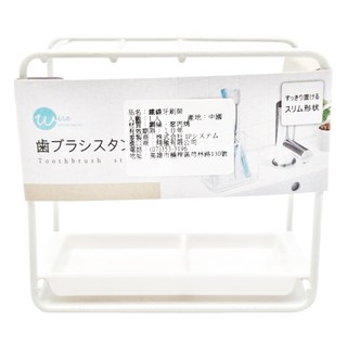 鋼絲牙刷架 聚丙烯材質 纖細外形, 白色, 1個