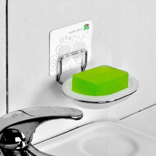 家而適 不鏽鋼不滴水香皂架,壁掛式瀝水設計，防止香皂潮濕，保持浴室乾爽衛生，安裝簡便, 1個, 銀色