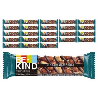 BE-KIND 黑巧克力海鹽堅果棒, 40g, 24個