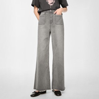 MIXXO 女款外口袋寬版牛仔褲