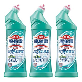 Kao 花王 Magiclean 魔術靈 殺菌瞬潔 馬桶清潔劑 一般款, 超分解垢潔淨, 免刷洗, 500ml, 3瓶