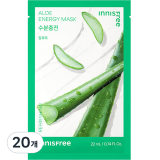 INNISFREE New 蘆薈能量面膜 22ml, 1入, 20個
