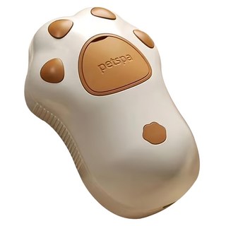 petspa 寵物噴霧梳 棕色貓爪 寵物按摩梳 梳毛 貓狗適用, 1個