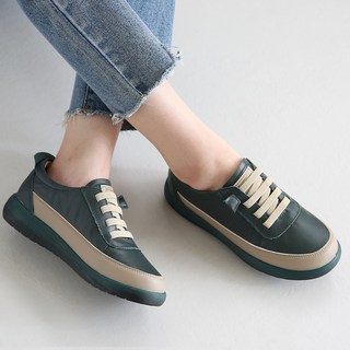 단골언니 여성용 소가죽 빅사이즈 밴드타입 캐주얼 자스민 스니커즈