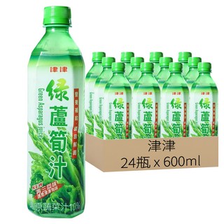 津津 綠蘆筍汁, 600ml, 24瓶