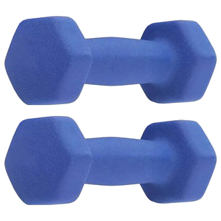 sc優選 鑄鐵實心六角磨砂 浸塑啞鈴, 0.5kg, 2入