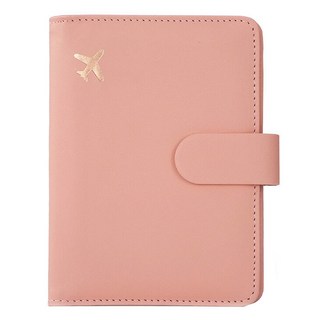 Viita 簡約皮質RFID防盜刷登機護照夾/磁吸證件收納包 粉色, 14.5 x 10.5cm