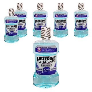 LISTERINE 李施德霖 全效護理抗敏感漱口水 500ml 有效去除口腔細菌 預防蛀牙 舒緩敏感, 6瓶