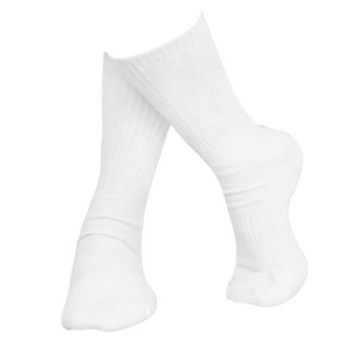 FELYR 費拉 字母3/4長運動氣墊襪 棉襪 台灣製造, 白色, 22~26cm