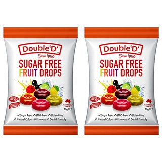 Double'D 無糖水果糖 70g 澳洲製造 獨立包裝, 2袋