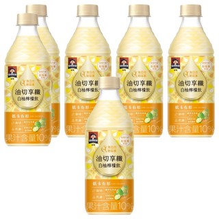 QUAKER 桂格 油切享纖白柚檸檬飲, 450ml, 6瓶