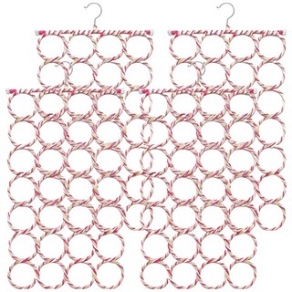 絲巾架 領帶架 配飾架 28圈/組, 顏色隨機, 4個