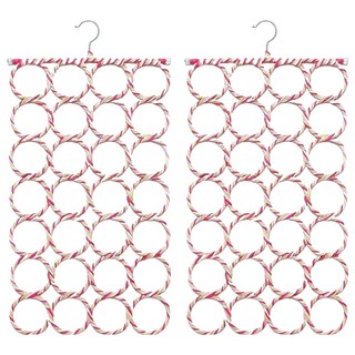 絲巾架 領帶架 配飾架 28圈/組, 顏色隨機, 2個